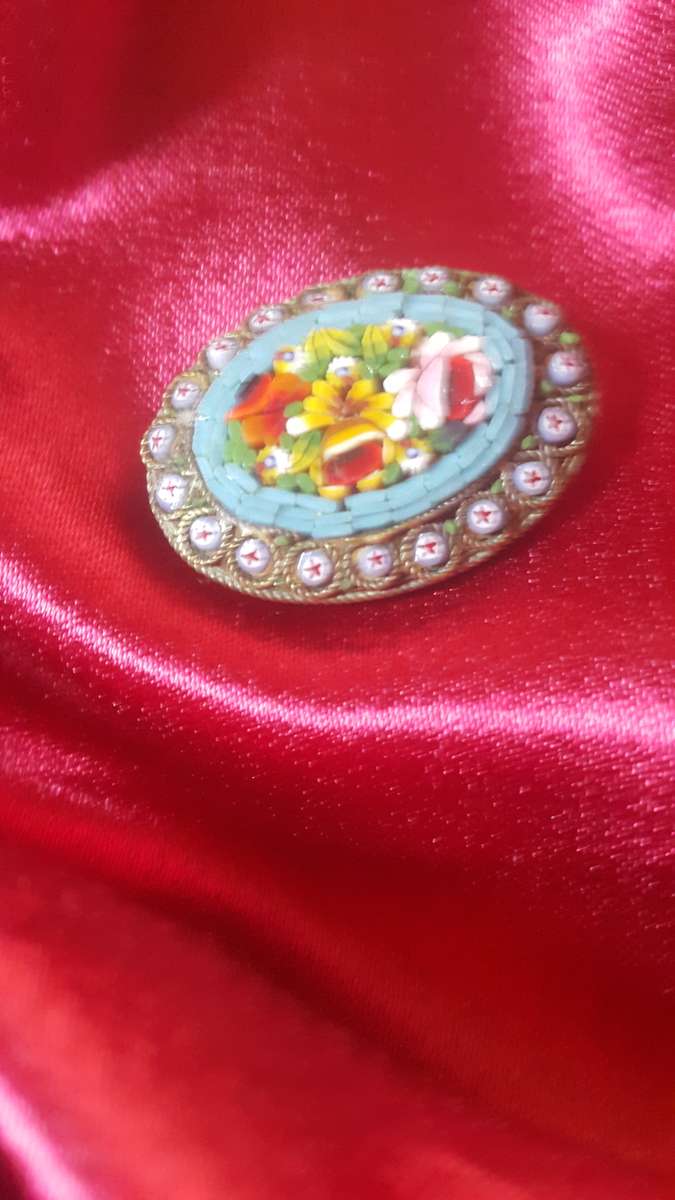 MICRO MOSAIC BROOCH