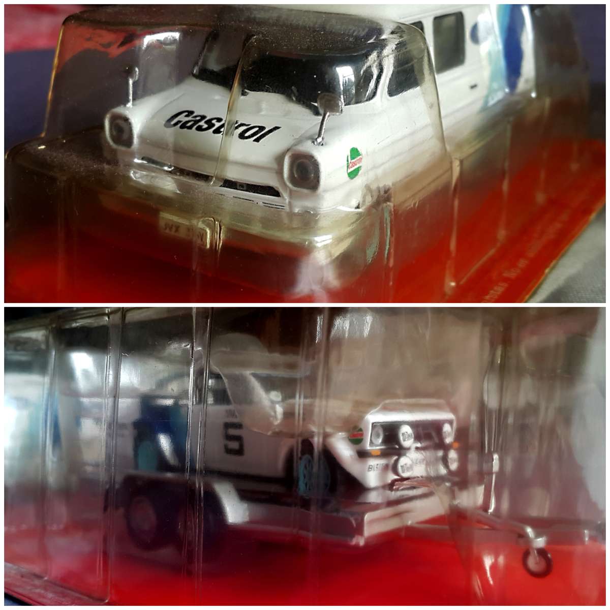 Rally car on trailer plus Ford custom panel van - Rally Monte Carlo - 1979