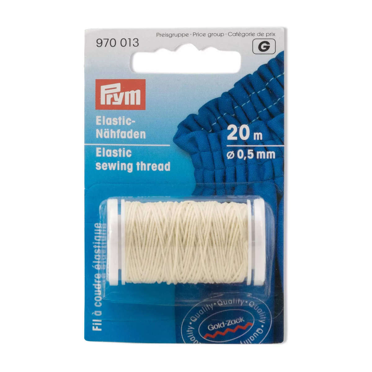 Prym Elastic sewing threads 0,5mm, Natural