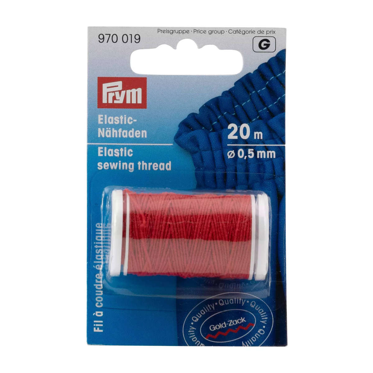Prym Elastic sewing threads 0,5mm, red