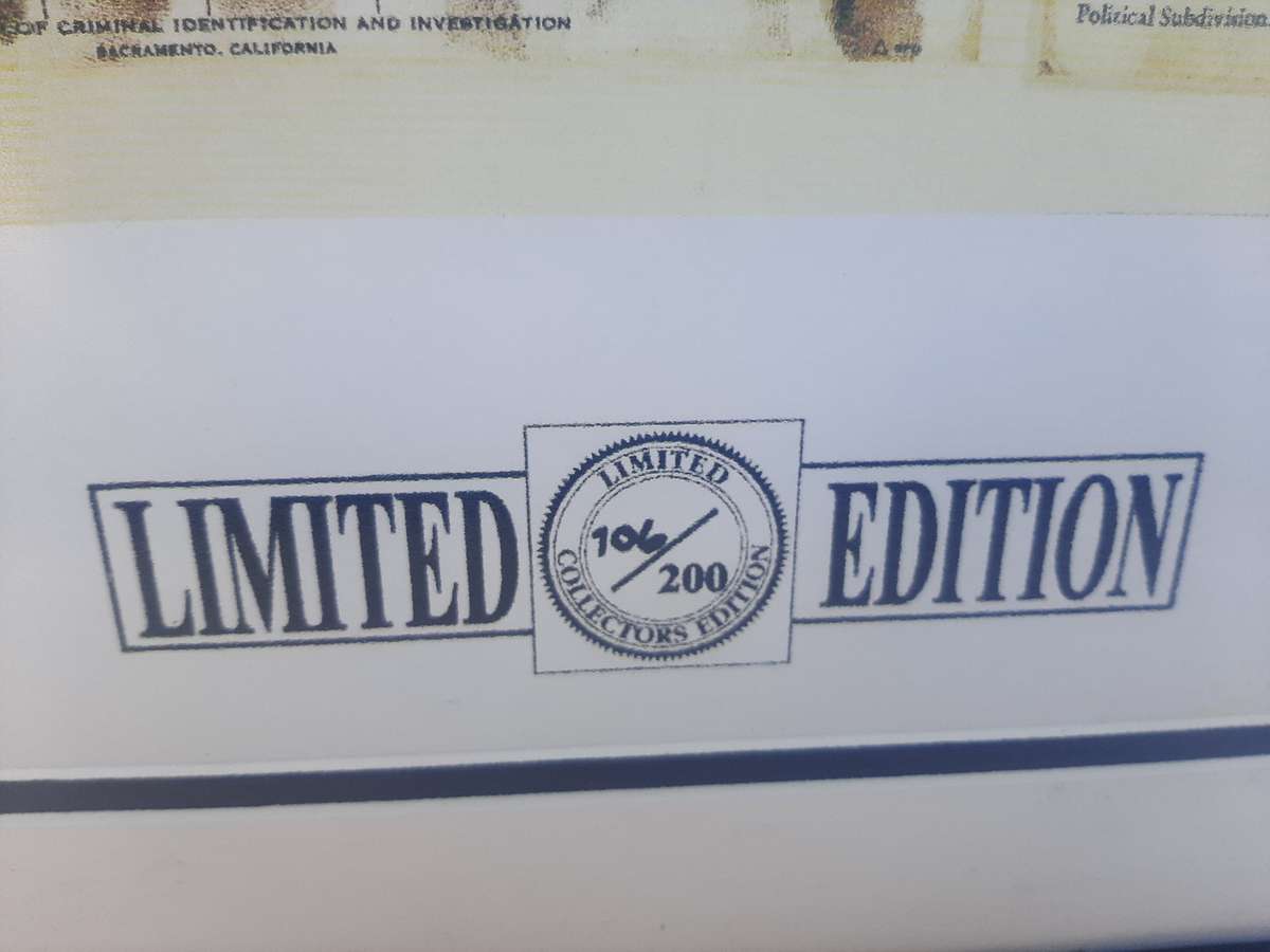 Elvis presley lithograph gun license  application