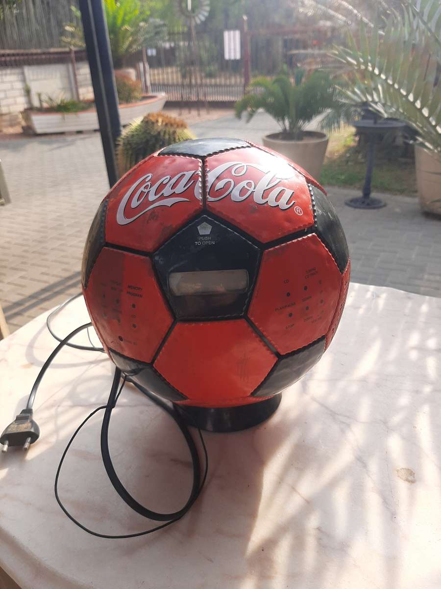 Coca-Cola soccer ball radio and cd player