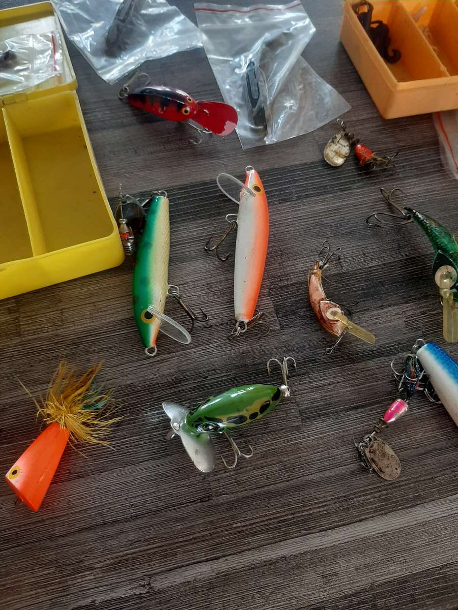 Assorted fishing lures