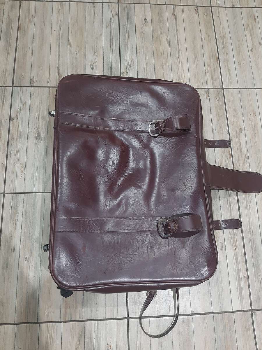 Vintage leather suitcase