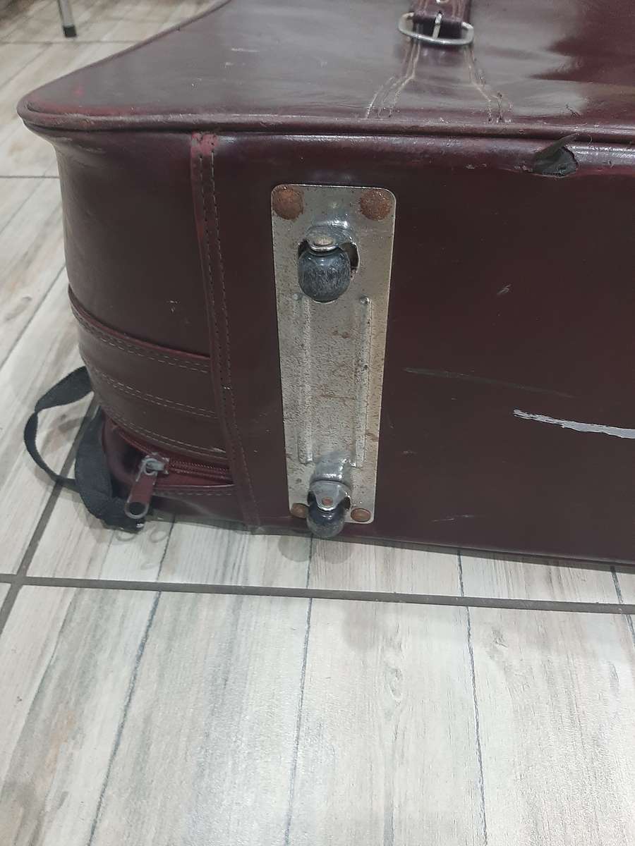 Vintage leather suitcase