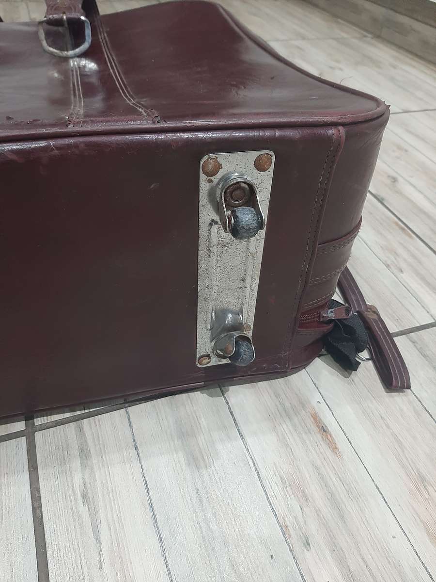 Vintage leather suitcase