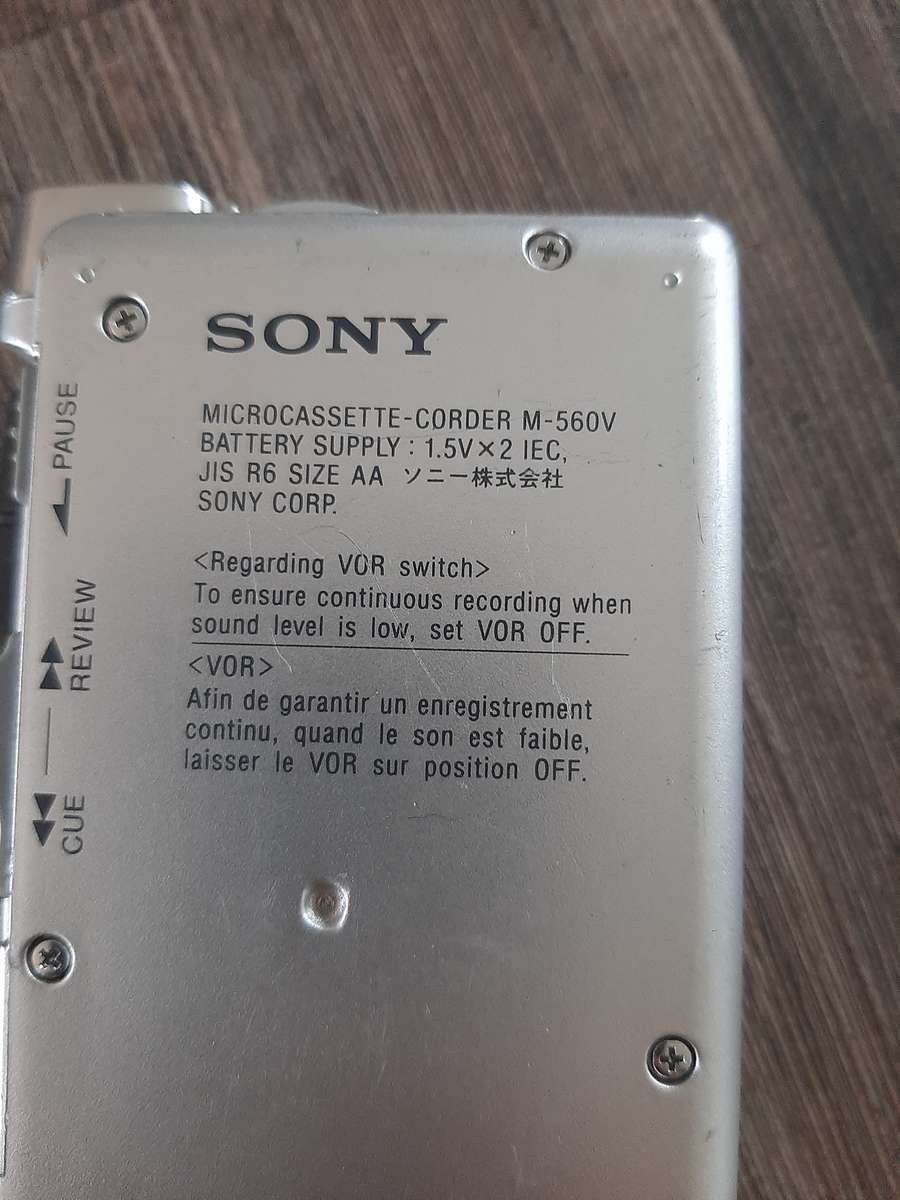 Sony micro cassette tape voice recorder