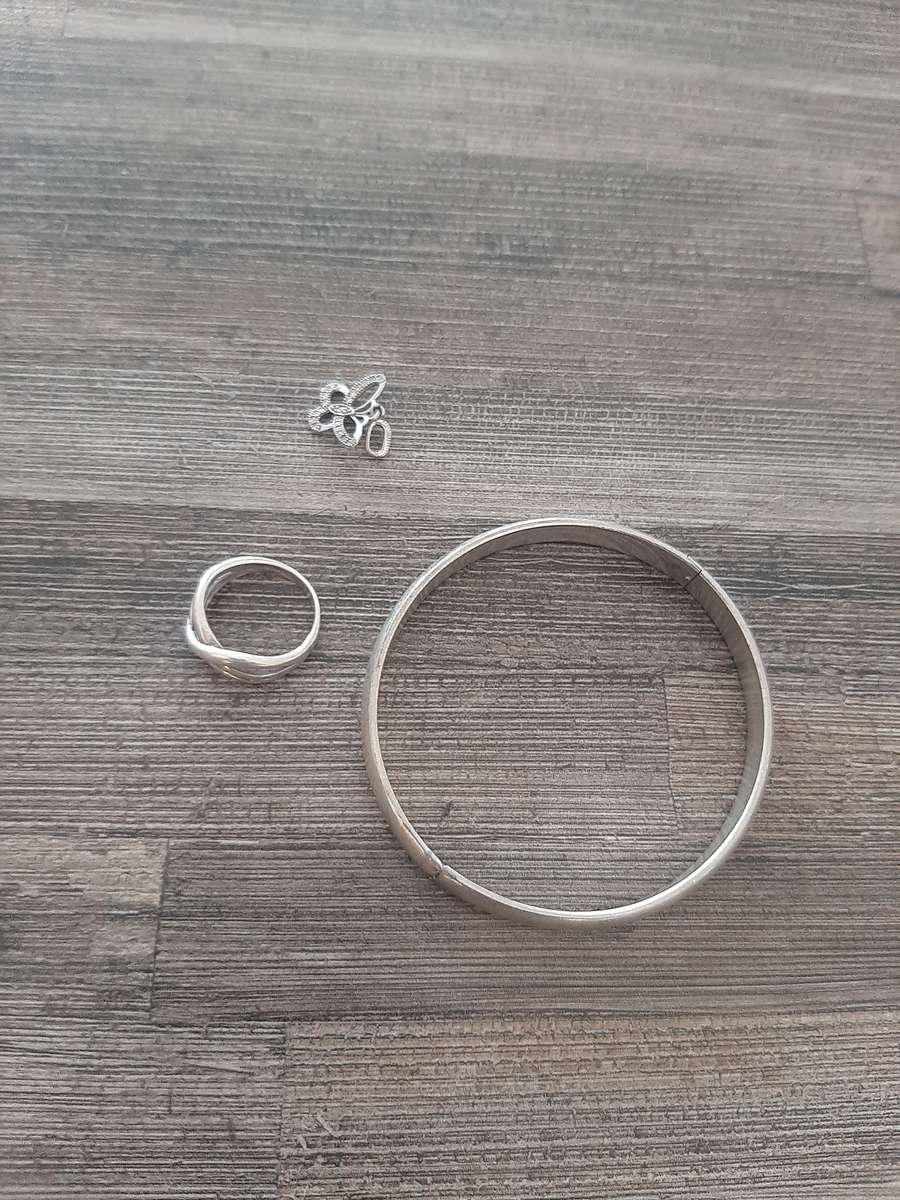 925 sterling silver ring and bangle