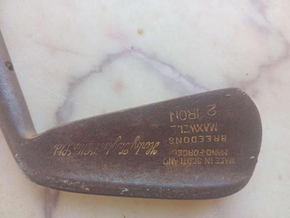 Antique hand -forged 2 iron golf club