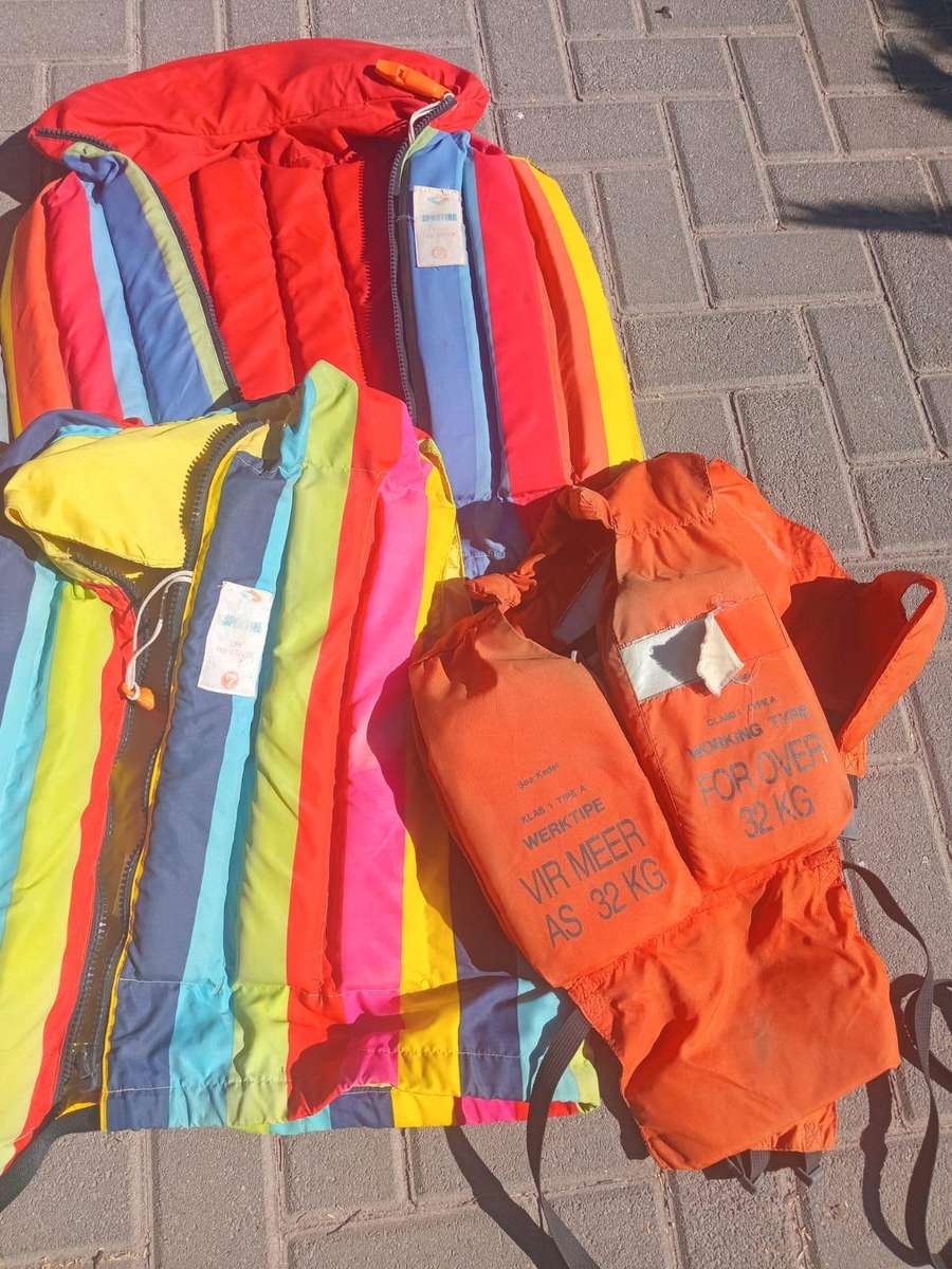 A lot of assorted life jackets