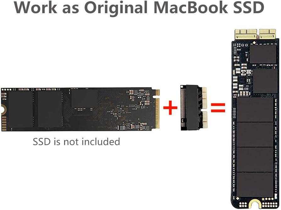 M.2 NVME SSD Convert Adapter,NGFF M.2 NGFF M-Key AHCI SSD Convert Card for Upgrade MacBook