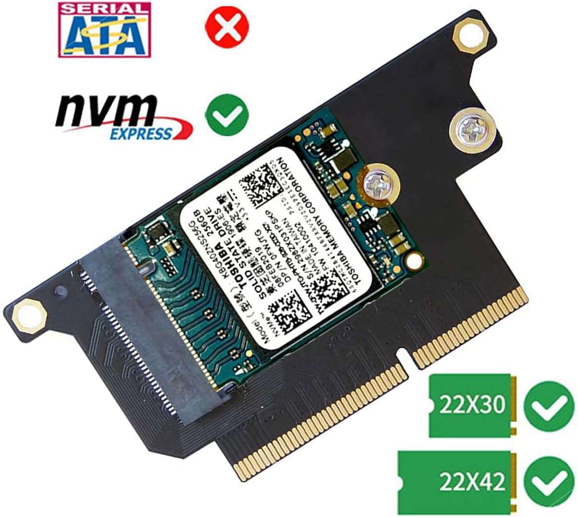 NVMe M.2 NGFF SSD Adapter Card for MacBook Pro 13.3 inch A1708 (2016 - 2017)