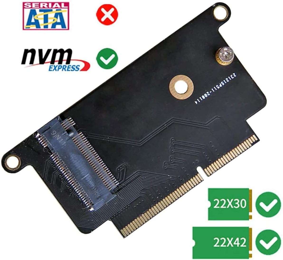 NVMe M.2 NGFF SSD Adapter Card for MacBook Pro 13.3 inch A1708 (2016 - 2017)