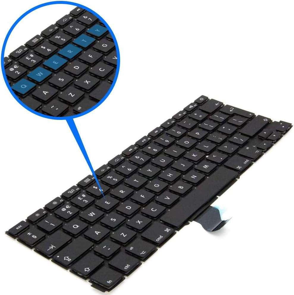 Keyboard Replacement compatible with MacBook Pro A1502 13 late 2013-2015 UK Layout