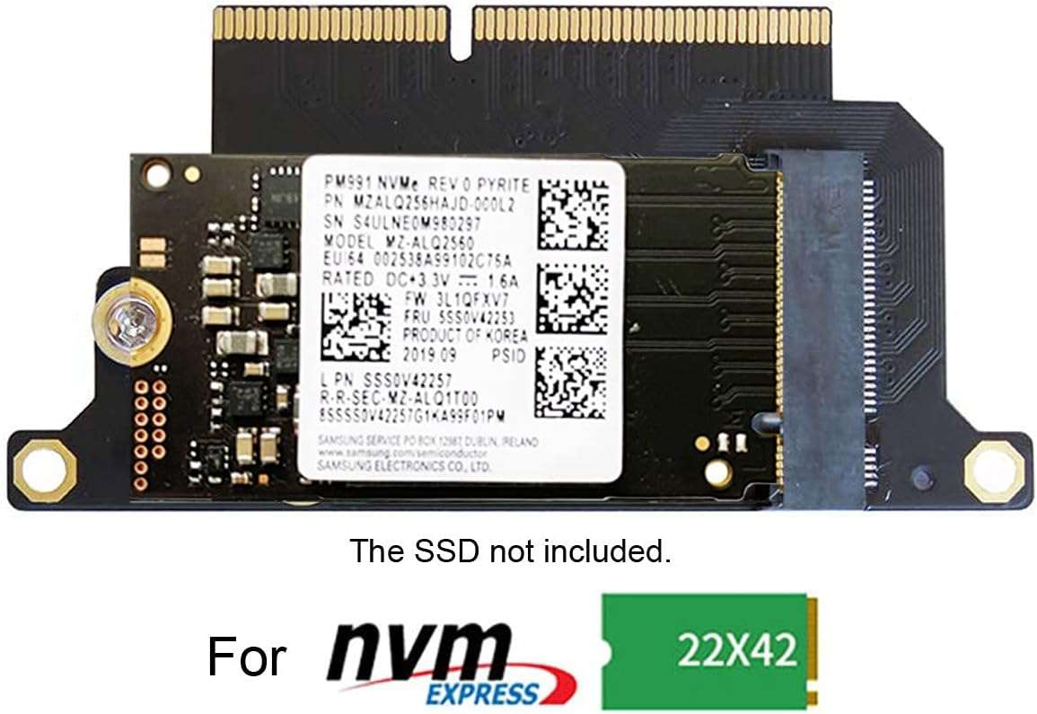 NVMe M.2 NGFF SSD Adapter Card for MacBook Pro 13.3 inch A1708 (2016 - 2017)