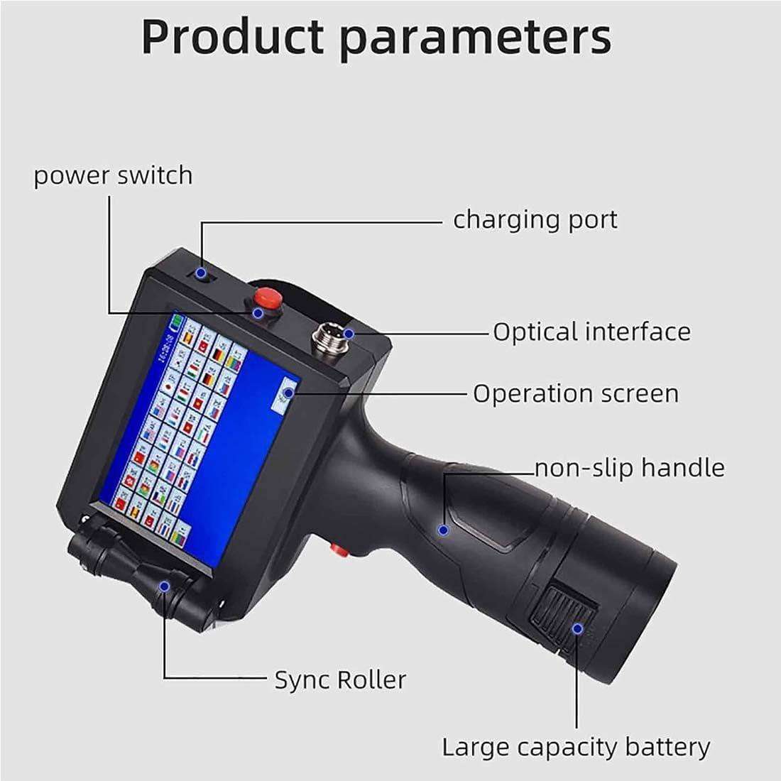 VEVOR-GoPrinter 12.7mm Handheld Printer - Complete Unit Includes Black EPIC Dry Ink Cartridge....