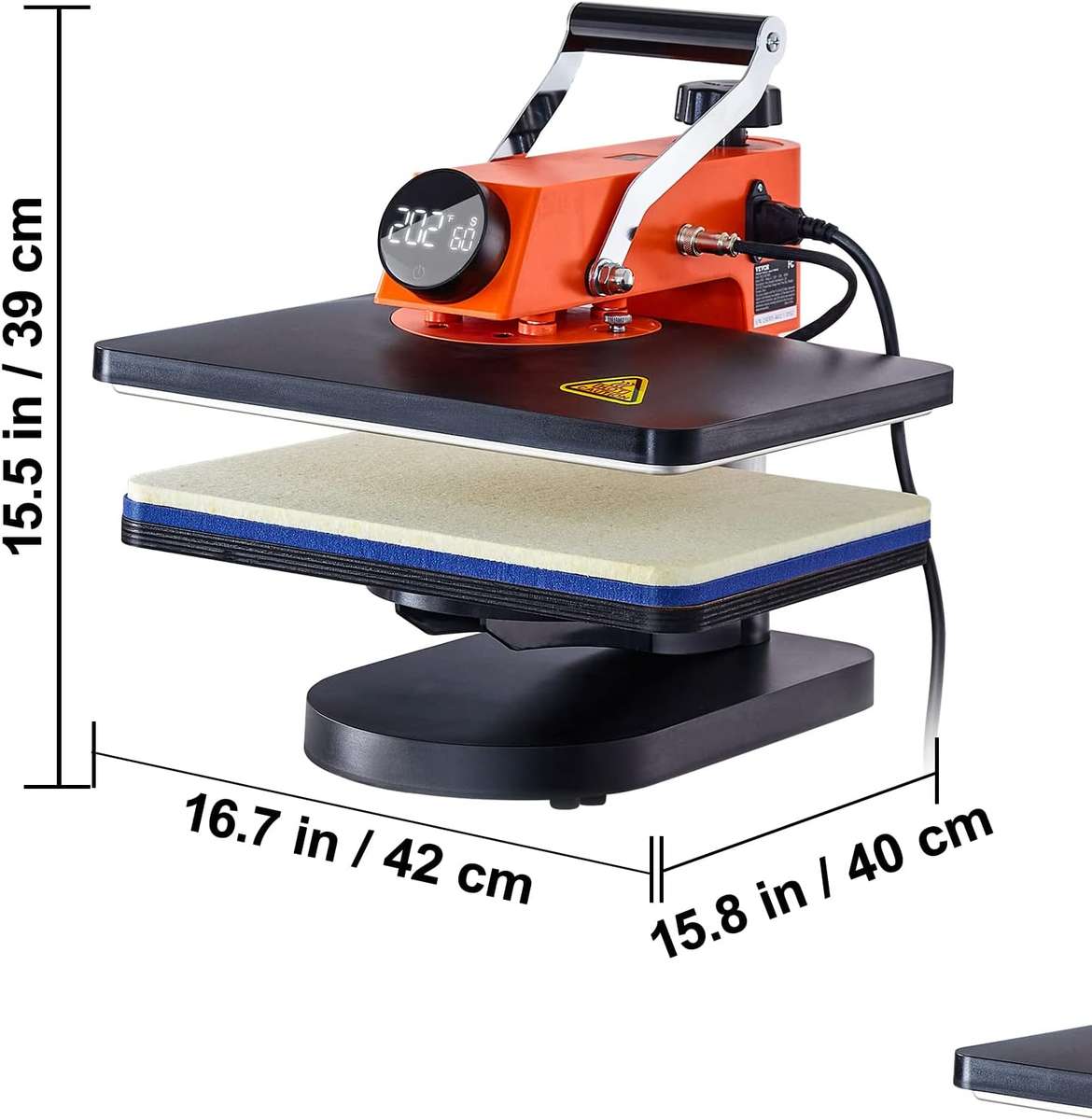 5-in-1 Digital Heat Press Machine 380mm x 290mm  Multifunctional Sublimation + Free Shipping