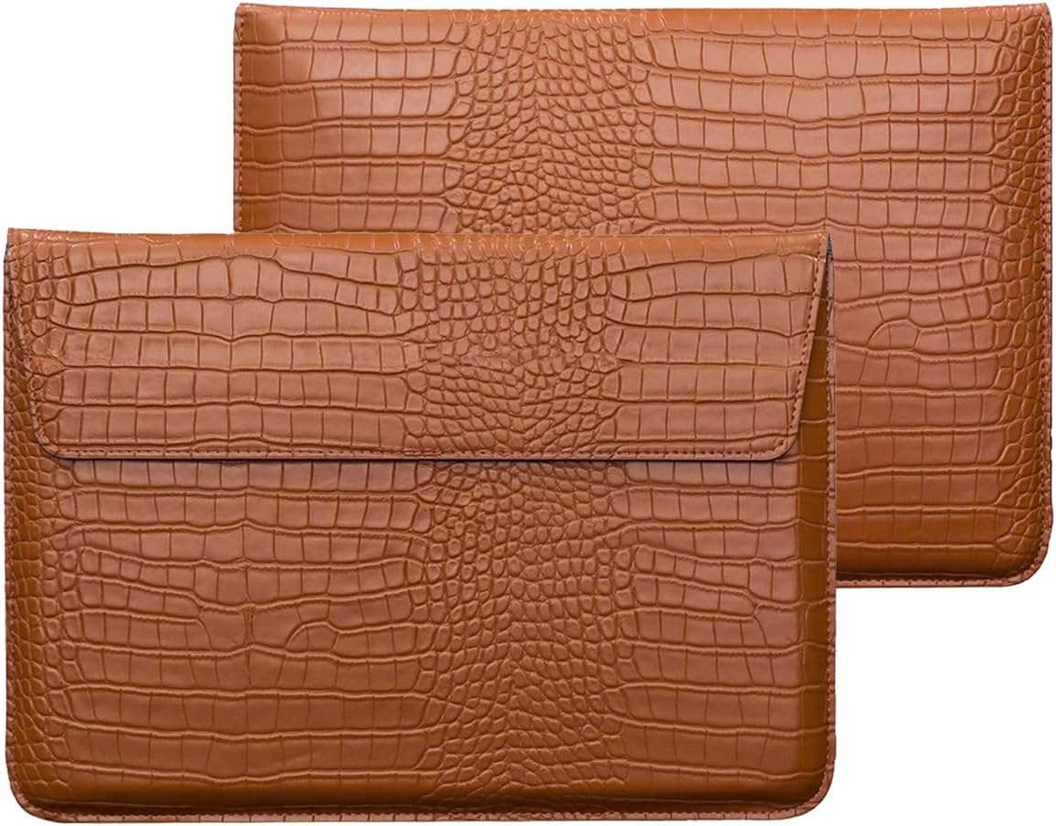 Laptop Sleeve with Stand, PU Leather Flap Style Case Bag for 13" MacBook Air/Pro & 13.3" Laptops