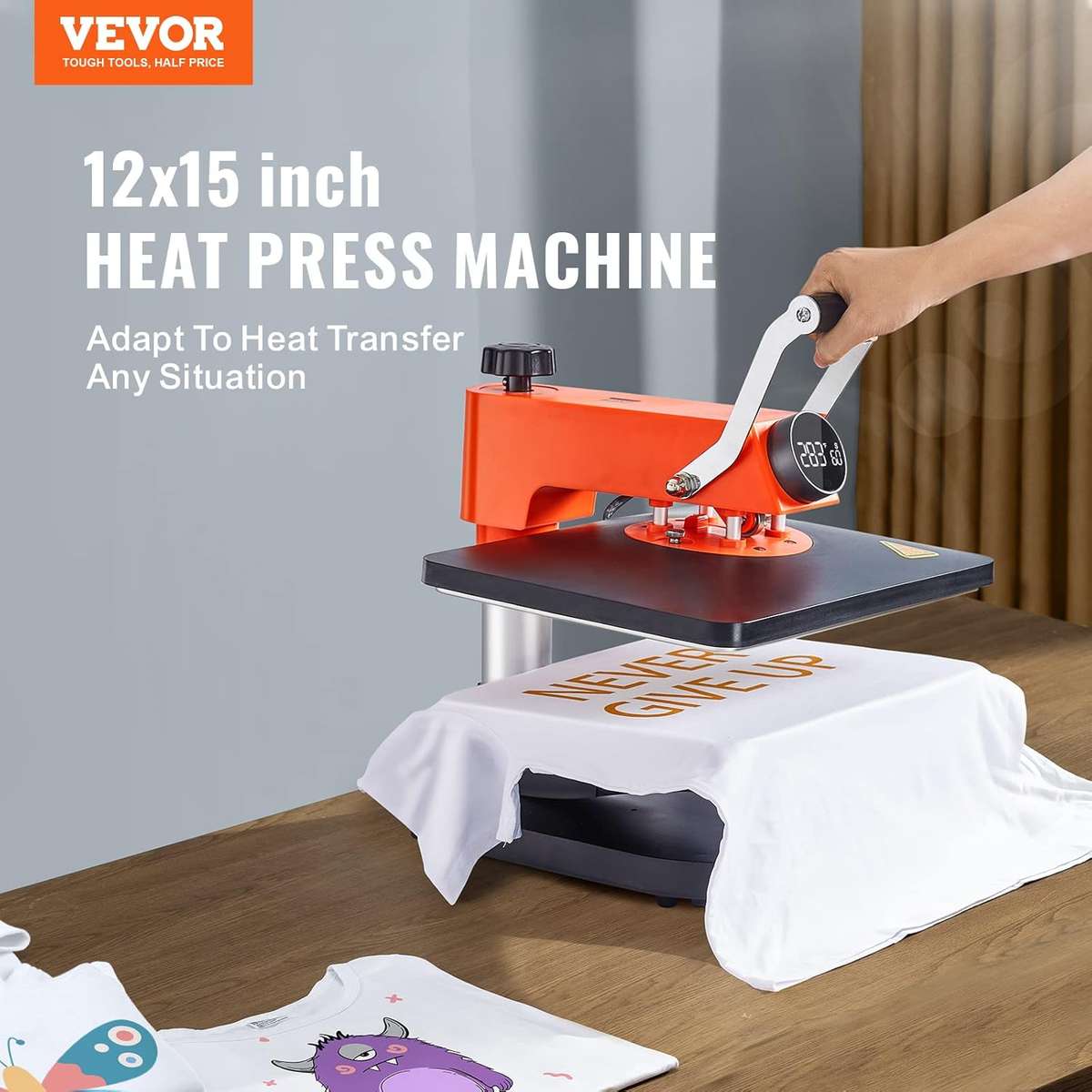 5-in-1 Digital Heat Press Machine 380mm x 290mm  Multifunctional Sublimation + Free Shipping