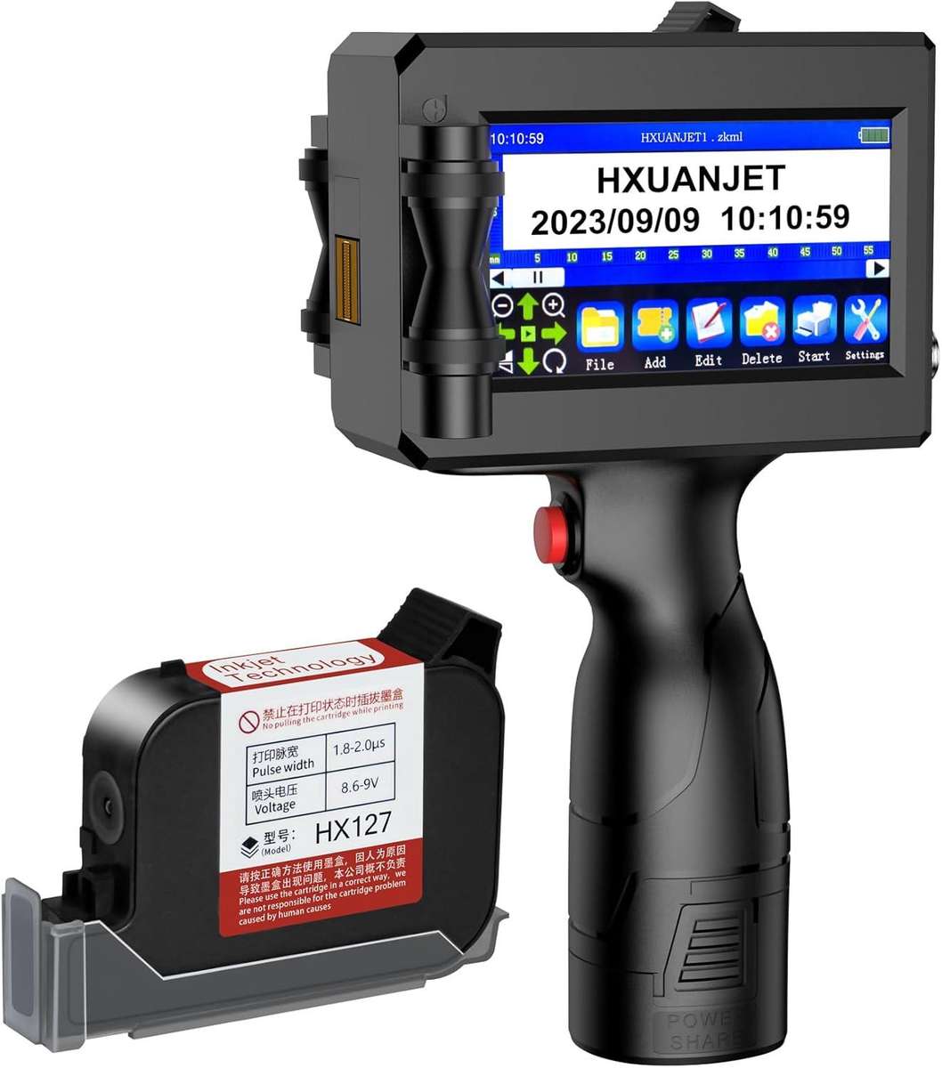 VEVOR-GoPrinter 12.7mm Handheld Printer - Complete Unit Includes Black EPIC Dry Ink Cartridge....