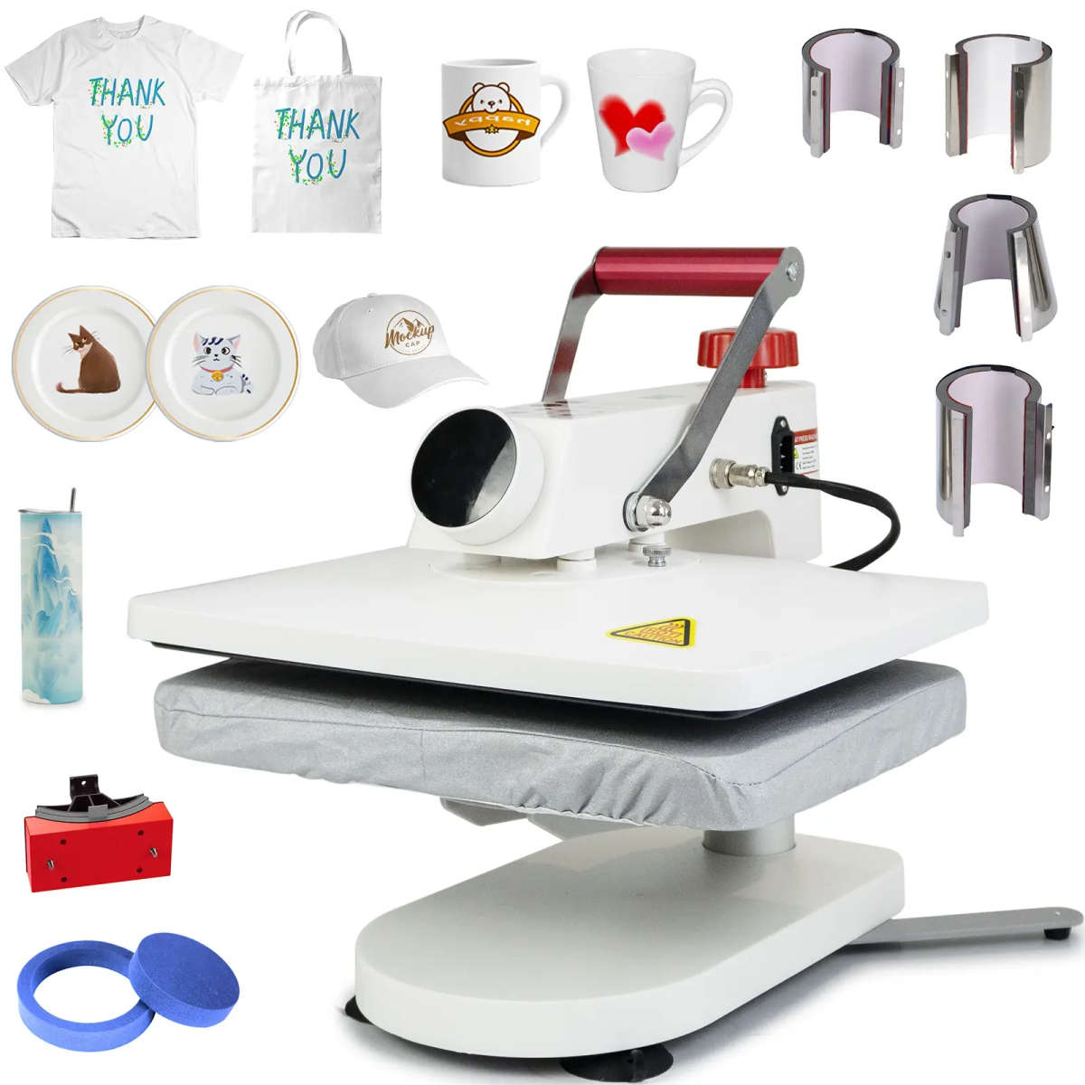 5-in-1 Digital Heat Press Machine 380mm x 290mm Multifunctional Sublimation + Free Shipping