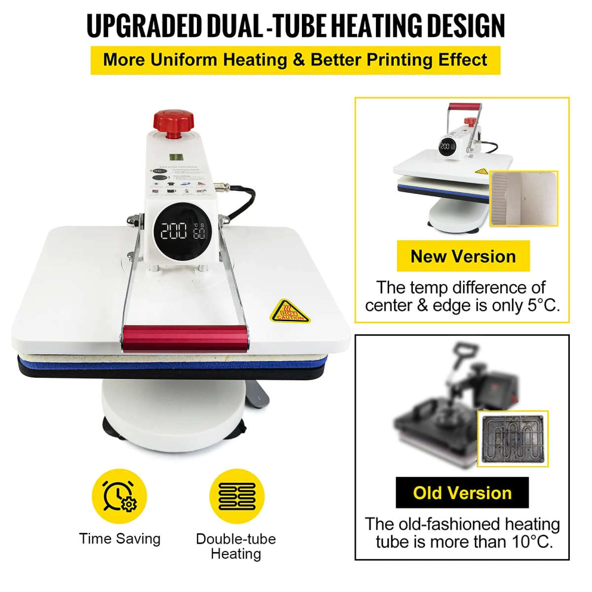 5-in-1 Digital Heat Press Machine 380mm x 290mm Multifunctional Sublimation + Free Shipping