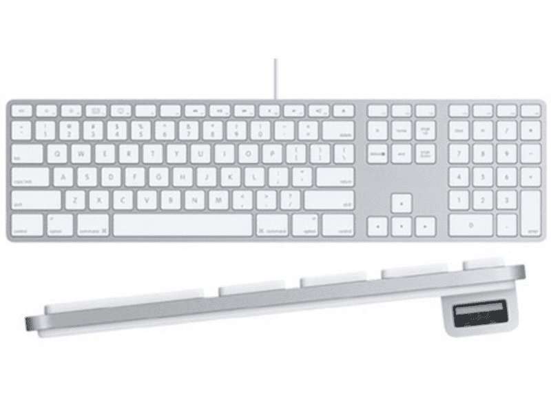 Apple White Aluminum USB Wired Keyboard - Used Grade A (A1243)