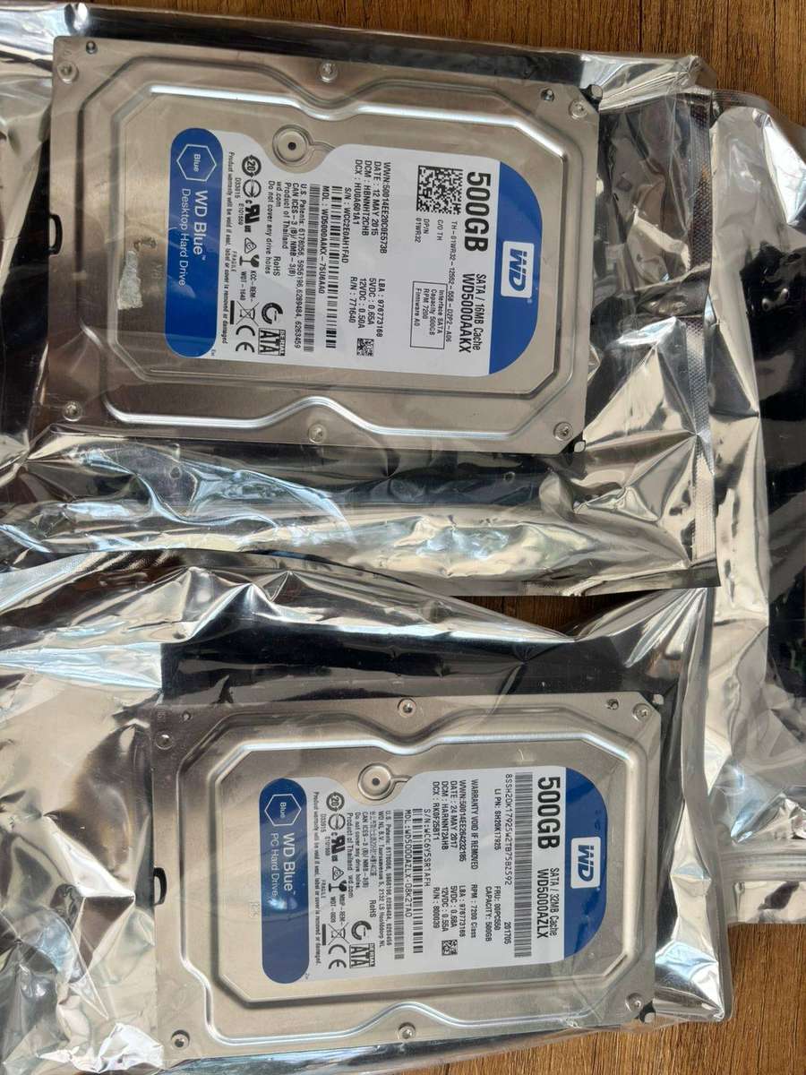  Western Digital 500GB 3.5-Inch SATA III HDD  7200RPM / 16MB Cache  WD5000AAKX (Blue)  Used