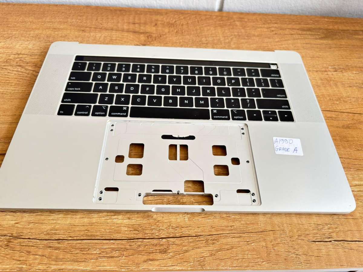 MacBook Pro 15" Retina (Mid 2018 - 2019) Upper Case Assembly Model: A1990 Grade-A Used Silver Color