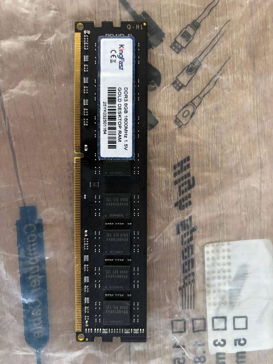 KingFast Gold 8GB DDR3 1600MHz Desktop RAM  PC1600 (240-Pin)