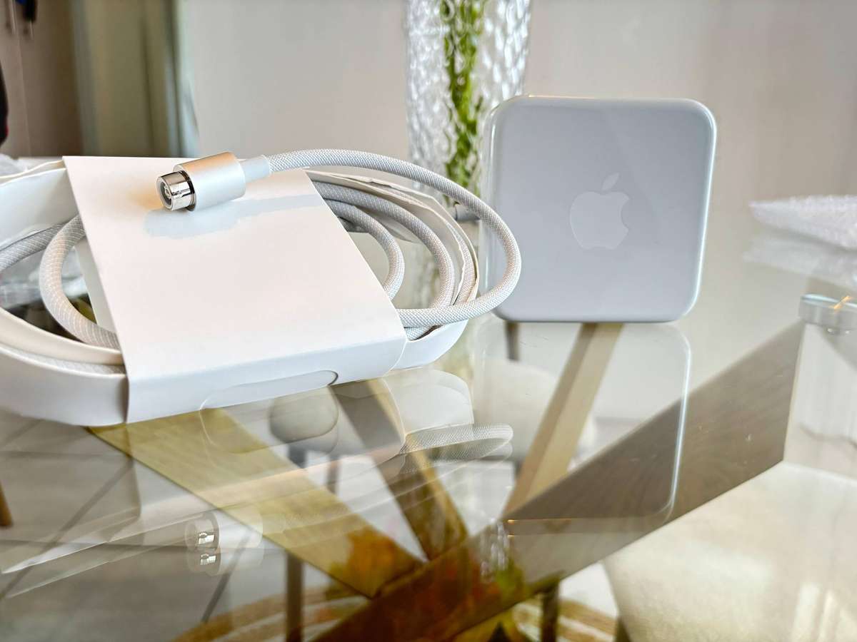 Original Apple 143W Power Adapter (Model A2290) designed for the 24-inch iMac with M1 or M3 chip.