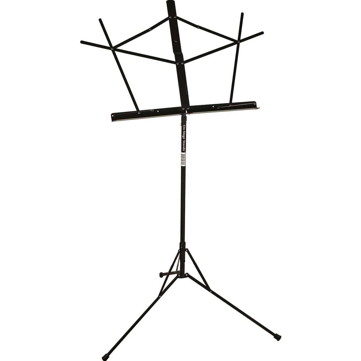On Stage SM7222BB Tubular Tripod Base Sheet Music Stand - Black