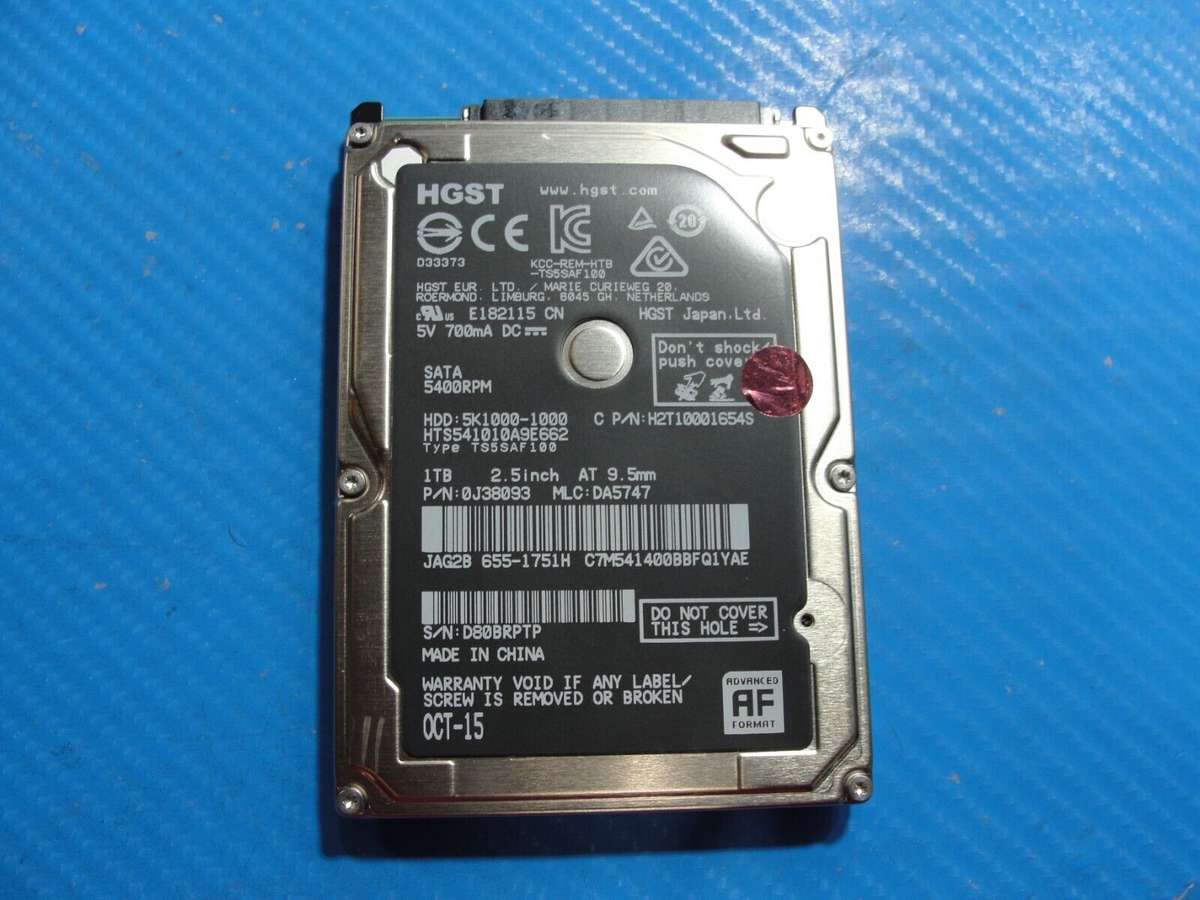 1TB SATA 2.5" 5400RPM HDD  HGST (HTS541010A9E662)