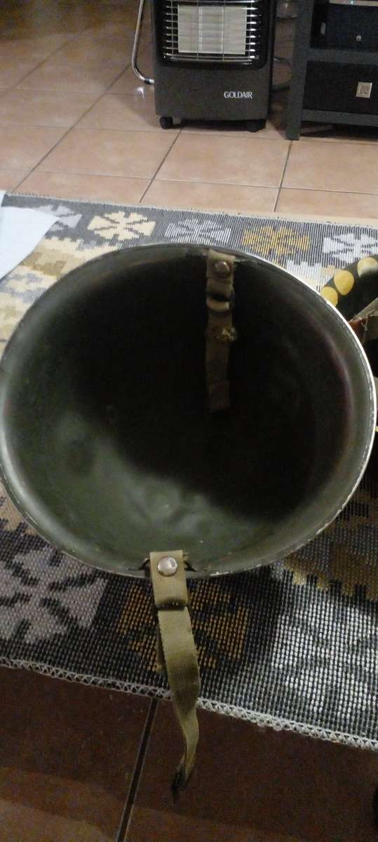 SADF BUSH WAR ERA INFANTERY HELMET. INNER AND STRAP SECOND SMALLER HELMET INTACT. SEE DESC.