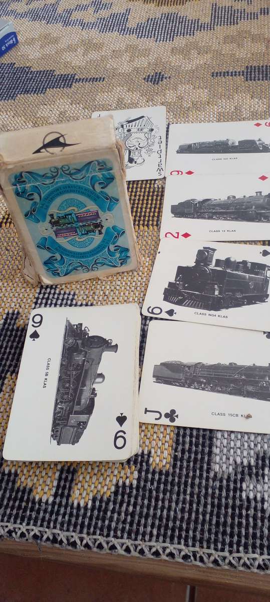 SA RAILWAYS PLAYING LOCOMOTIVE CARDS , AS ISSUED BY THE SAR TRANSPORT SERVICES MUSEUM. DESC.