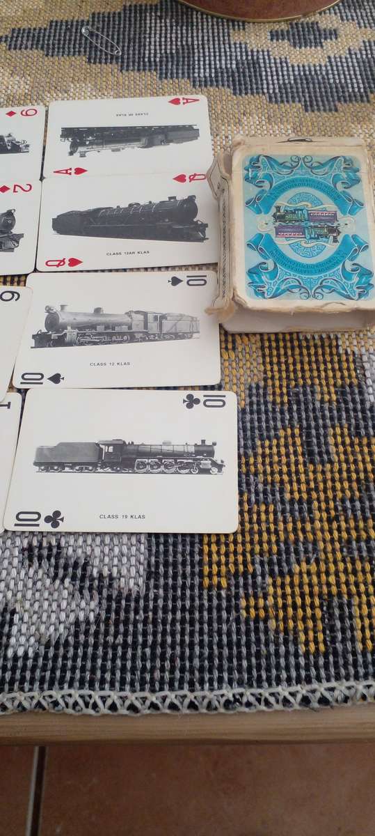 SA RAILWAYS PLAYING LOCOMOTIVE CARDS , AS ISSUED BY THE SAR TRANSPORT SERVICES MUSEUM. DESC.
