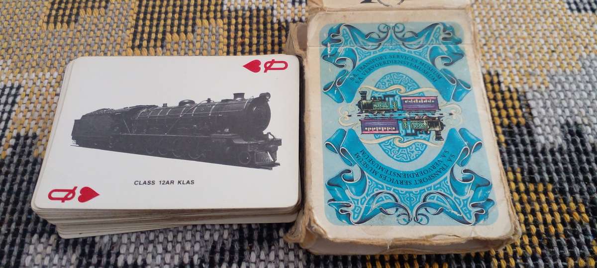 SA RAILWAYS PLAYING LOCOMOTIVE CARDS , AS ISSUED BY THE SAR TRANSPORT SERVICES MUSEUM. DESC.