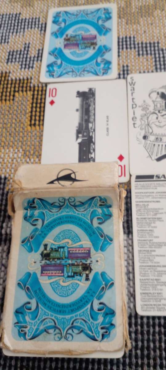 SA RAILWAYS PLAYING LOCOMOTIVE CARDS , AS ISSUED BY THE SAR TRANSPORT SERVICES MUSEUM. DESC.
