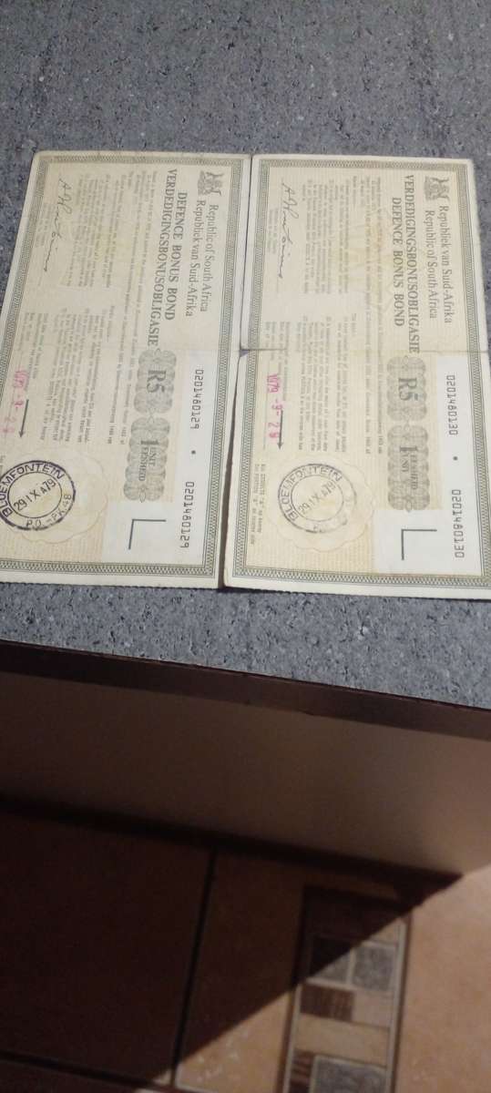 1979 RSA DEFENCE BONUS BOND R5 - 1 UNITS. SEE DESC.