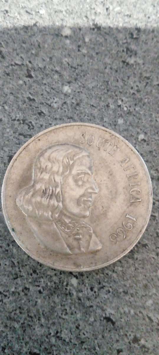 1966  RSA SILVER R1 COIN. 80 % SILVER.