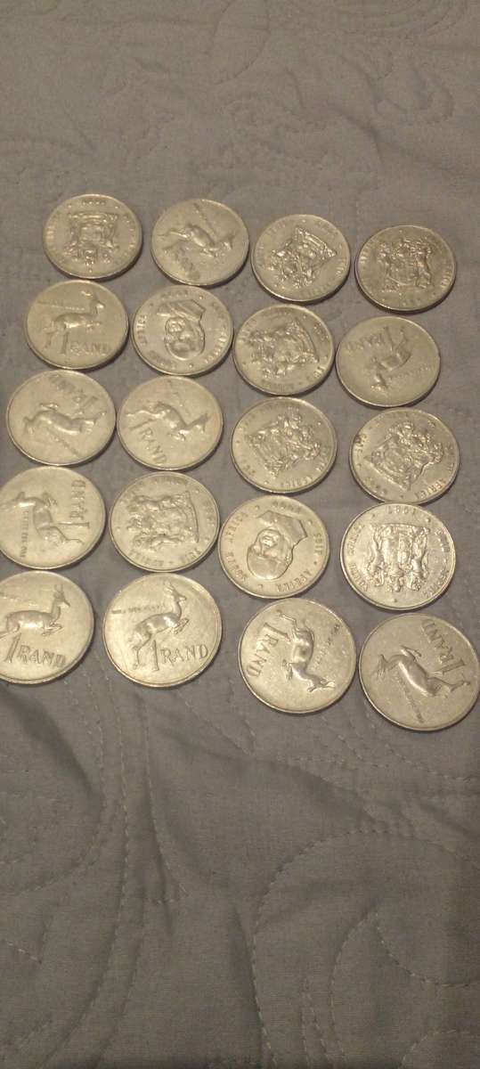 20 x RSA R1 NICKLE COINS. BID PER COIN TO TAKE 20.