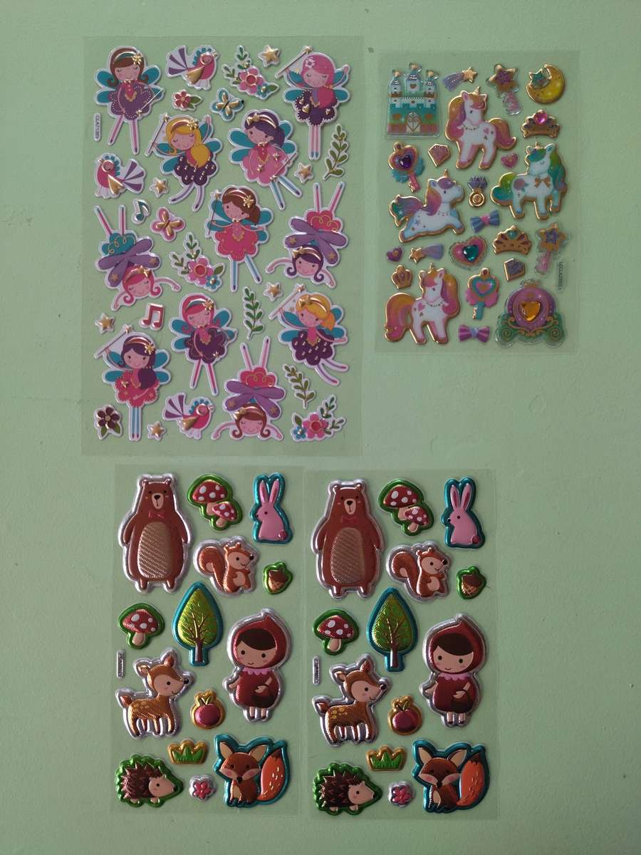 Puffy / Embossed Fairytale Stickers
