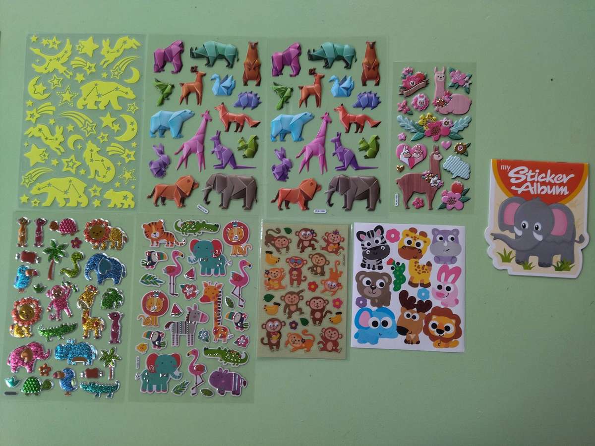 Animal Stickers & Elephant Sticker Album