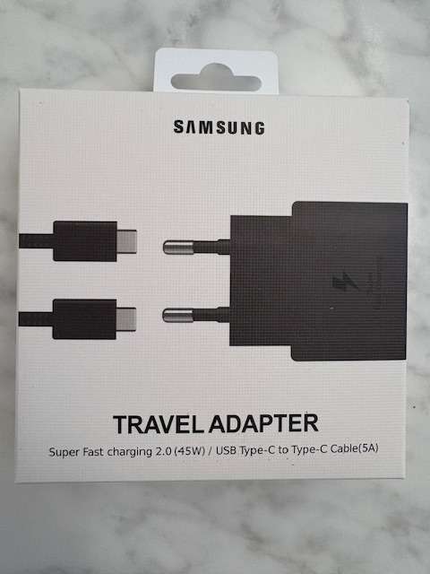 SAMSUNG ORIGINAL 45W SUPER FAST ADAPTER WITH CABLE.