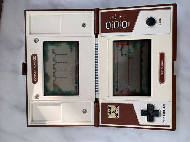 NINTENDO GAME AND WATCH DONKEY KONG 2 WITH ORIGINAL BOX AND MANUALS