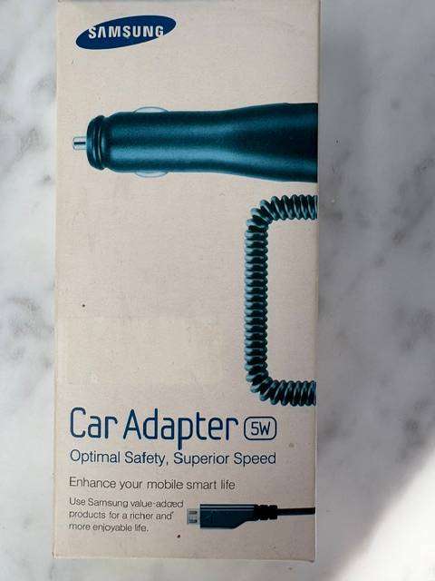 SAMSUNG ORIGINAL 5W MICRO USB CAR CHARGER UNUSED