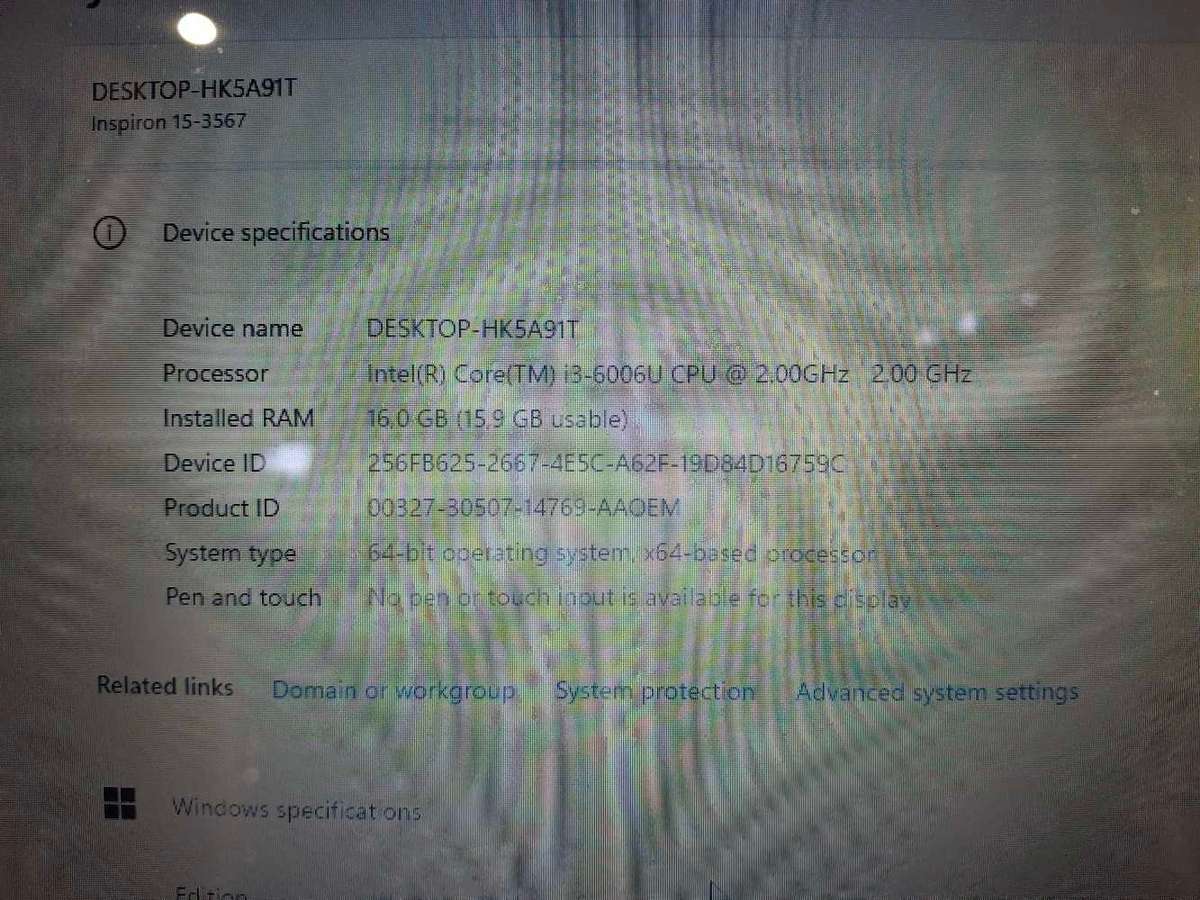 Laptop Dell Inspiron 15 - 3000 series