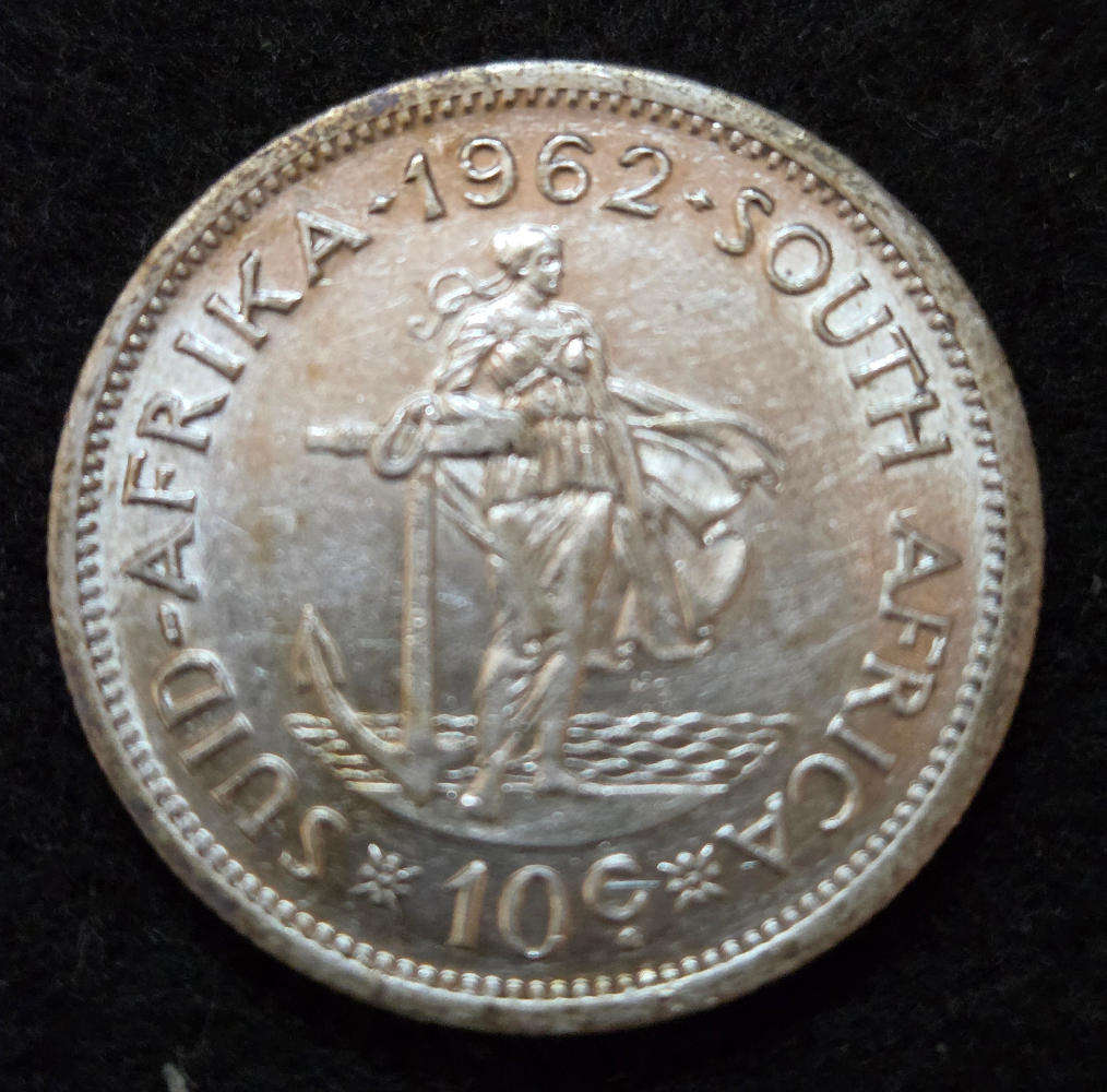 10c 1962 - 50% silver
