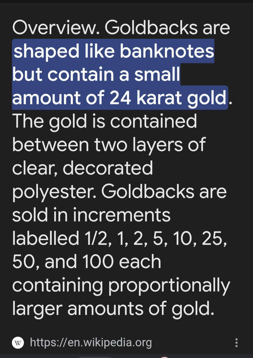 1 Goldback - Wyoming