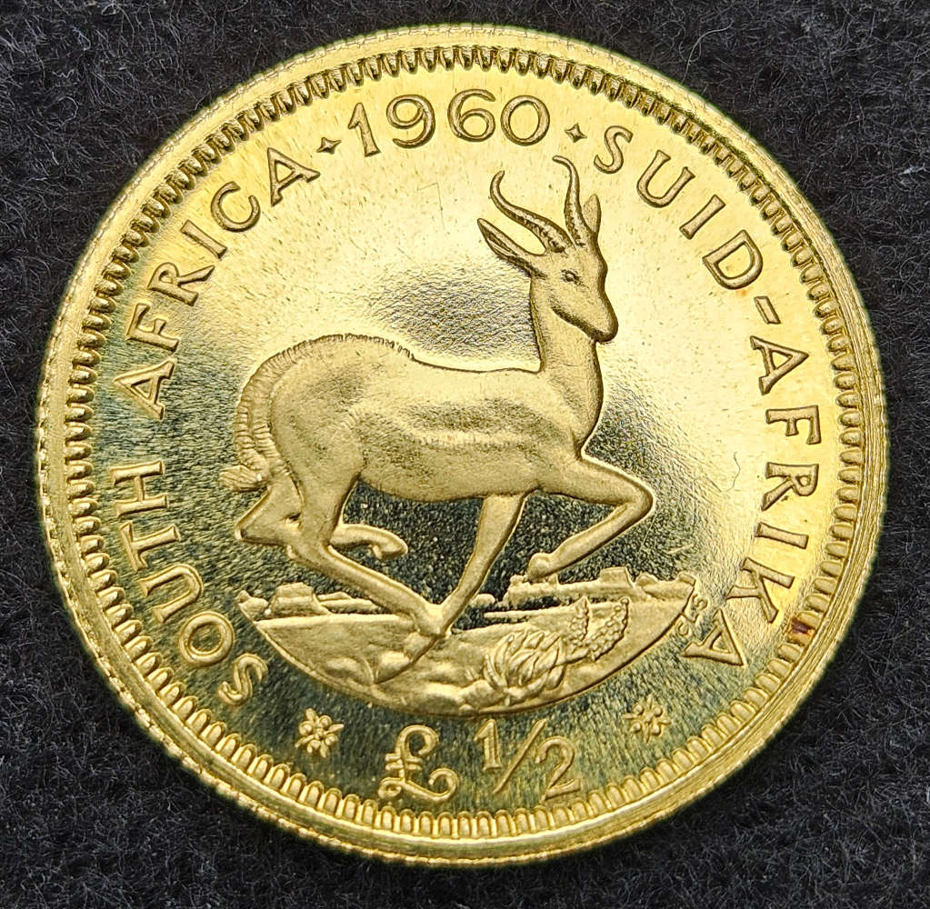 Gold ½ Pound 1960 - Beautiful prooflike coin!